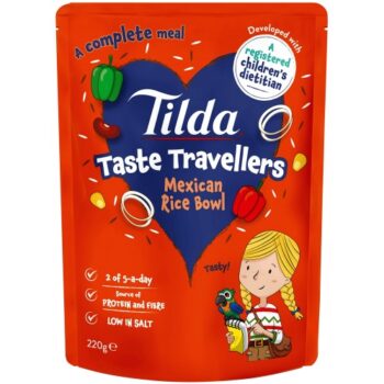 Tilda 3+ Years Kids Taste Travellers Mexican Rice Bowl Meal Pouch (220g)