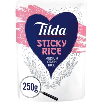 Tilda Microwave Sticky Medium Grain Rice Classics (250g)
