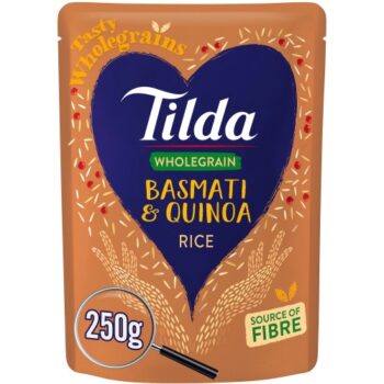 Tilda Steamed Wholegrain Basmati & Quinoa Brown Rice (250g)