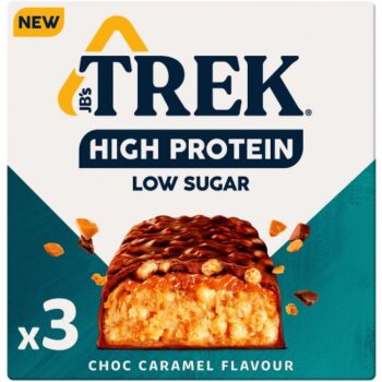 TREK High Protein Choc Caramel Flavour 3 Bars (3 x 44g)