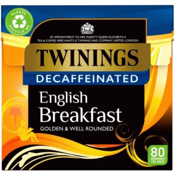 Twinings English Breakfast Decaffeinated 80 Tea Bags (80 x 218g)