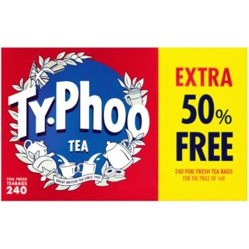 Typhoo 240 Everyday Tea Bags 160 + 50% FREE
