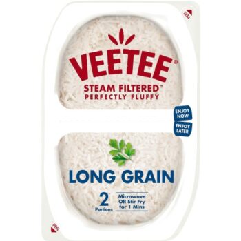 Veetee Heat & Eat Long Grain Rice Pots Steam Filtered Rice (2 x 260g)