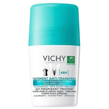 Vichy Deodorant 48H No Trace Anti-Perspirant Roll-On Hypoallergenic Suitable For Sensitive Skin (50ml)