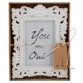 Vintage White Photo Frame 10x15cm