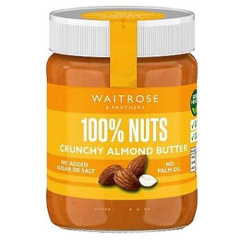 Waitrose 100% Nuts Crunchy Almond Butter (340g)
