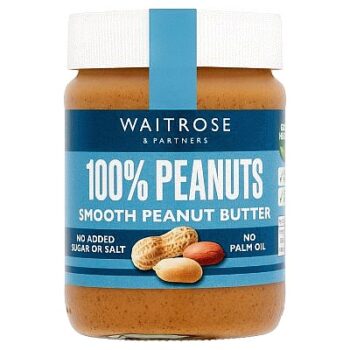 Waitrose 100% Peanuts Smooth Peanut Butter (340g)