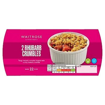 Waitrose 2 Rhubarb Crumbles (2 x 145g)