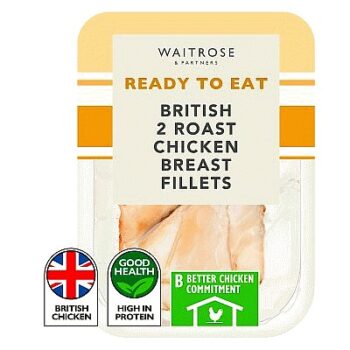 Waitrose Cooked Roast Chicken Breast Fillets 2 per kg