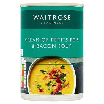 Waitrose Cream of Petits Pois & Bacon Soup (400g)