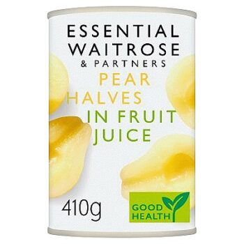 Waitrose Essential Pear Halves in Juice (410g)