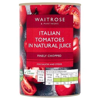 Waitrose Finely Chopped Italian Tomatoes (400g)