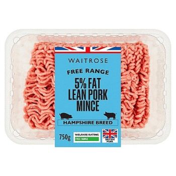 Waitrose Free Range Pork 5% Fat Lean Mince (750g)