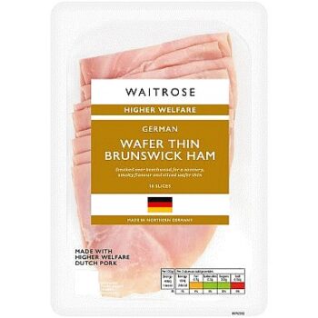 Waitrose German Wafer Thin Brunswick Ham (110g)