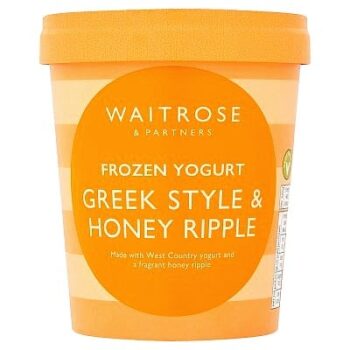 Waitrose Greek Style Honey Ripple Frozen Yogurt (480ml)
