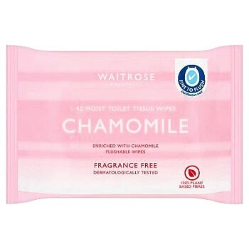 Waitrose Moist Toilet Tissue Wipes Chamomile Fragrance Free 42 sheets