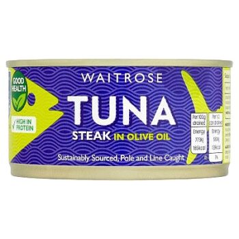 Waitrose MSC Tuna Steak in Olive Oil drained (150g)