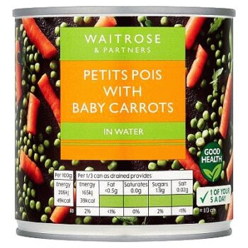 Waitrose Petits Pois & Carrots (400g)