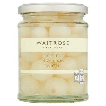 Waitrose Pickled Silverskin Onions drained (150g)