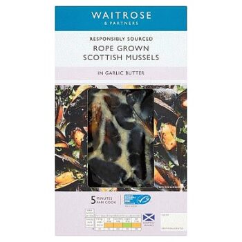 Waitrose Scottish Mussels in Garlic Butter (2 x 250g)