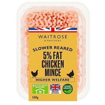 Waitrose Slower Reared Chicken Mince 5% Fat (500g)