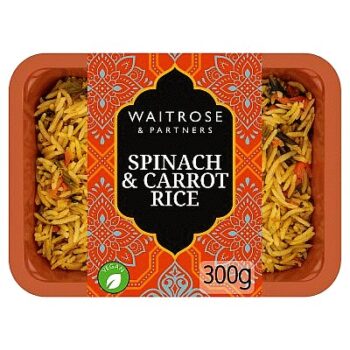 Waitrose Spinach & Carrot Rice (300g)