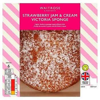 Waitrose Strawberry Jam & Cream Victoria Sponge (340g)