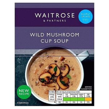 Waitrose Wild Mushroom Cup Soup (4 x 26g)