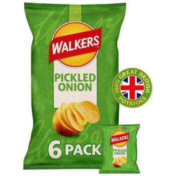 Walkers Crisps Pickled Onion (6Pack) (6 x 25g)