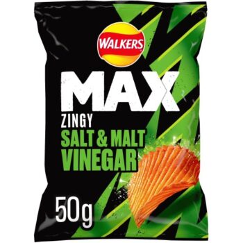 Walkers Max Salt & Malt Vinegar Crisps (50g)