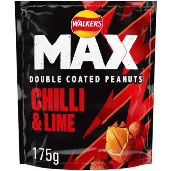 Walkers Max Strong Chili & Lime Double Coated Nuts (175g)