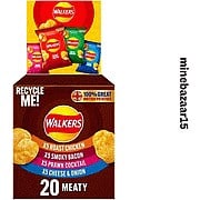 Walkers Meaty Variety Multipack Crisps (20 x 25g)