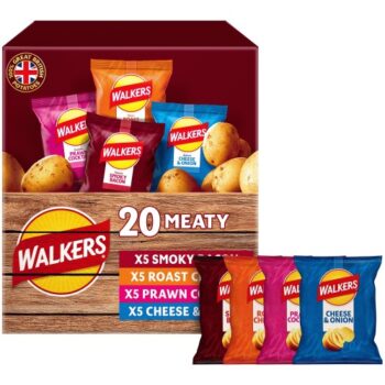 Walkers Meaty Variety Multipack Crisps Box (20 x 25g)