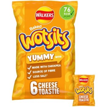 Walkers Wotsits Cheese Toastie Multipack Crisps (6 x 16g)