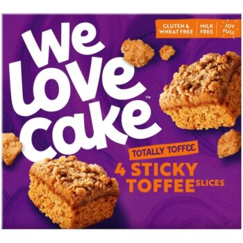 We Love Cake Gluten Free Totally Toffee Sticky Toffee Slices (4 x 158g)