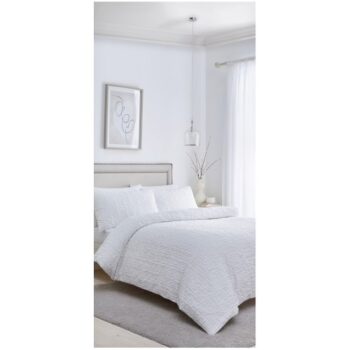 West Park Retreat White Crinkle Duvet Double 180 Thread count