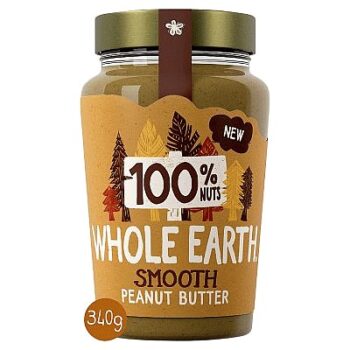 Whole Earth 100% Peanut Butter Smooth (340g)