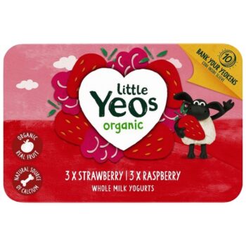 Yeo Valley Little Yeos Organic Fromage Frais Strawberry & Raspberry (6 x 45g)