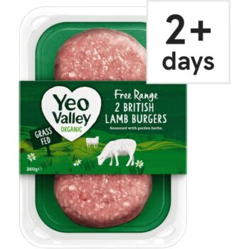 Yeo Valley Organic 2 British Lamb Burgers (260g)