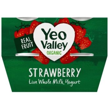 Yeo Valley Organic Strawberry Yoghurt Pots (4 x 110g)